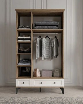 Miracool Karin 3 Kapılı Dolap / Gardrop / %100 MDF / Çam-Aytaşı