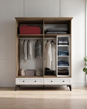 Miracool Karin 4 Kapılı Dolap / Gardrop / %100 MDF / Çam-Aytaşı