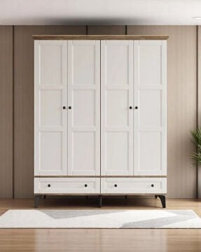 Miracool Karin 4 Kapılı Dolap / Gardrop / %100 MDF / Çam-Aytaşı