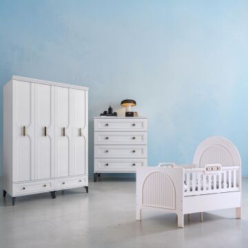 Loren Mega Bebek ve Çocuk Odası / %100 MDF / Büyüyen Karyola
