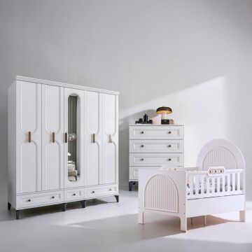 Loren Maxi Bebek ve Çocuk Odası / %100 MDF / Büyüyen Karyola
