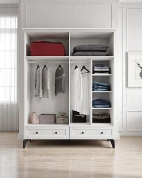 Miracool Karin Beyaz 4 Kapılı Dolap / Gardrop / %100 Mdf