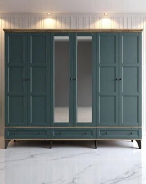 Miracool Karin 6 Kapılı Dolap Çam-Yeşil / %100 MDF