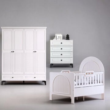 Panjur Fix Mega Bebek ve Çocuk Odası / %100 MDF / Büyüyen Karyola