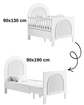 Silva Mega Bebek ve Çocuk Odası / %100 MDF / Büyüyen Karyola