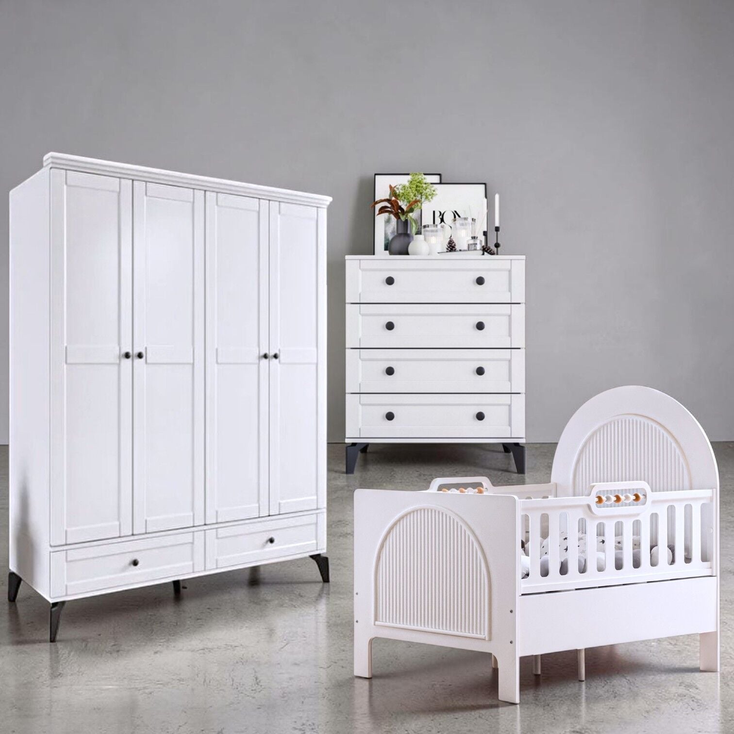 Silva Mega Bebek ve Çocuk Odası / %100 MDF / Büyüyen Karyola