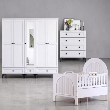 Silva Maxi Bebek ve Çocuk Odası / %100 MDF / Büyüyen Karyola