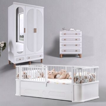 Milen Bebek ve Çocuk Odası / Komple MDF / Yavrulu Karyola