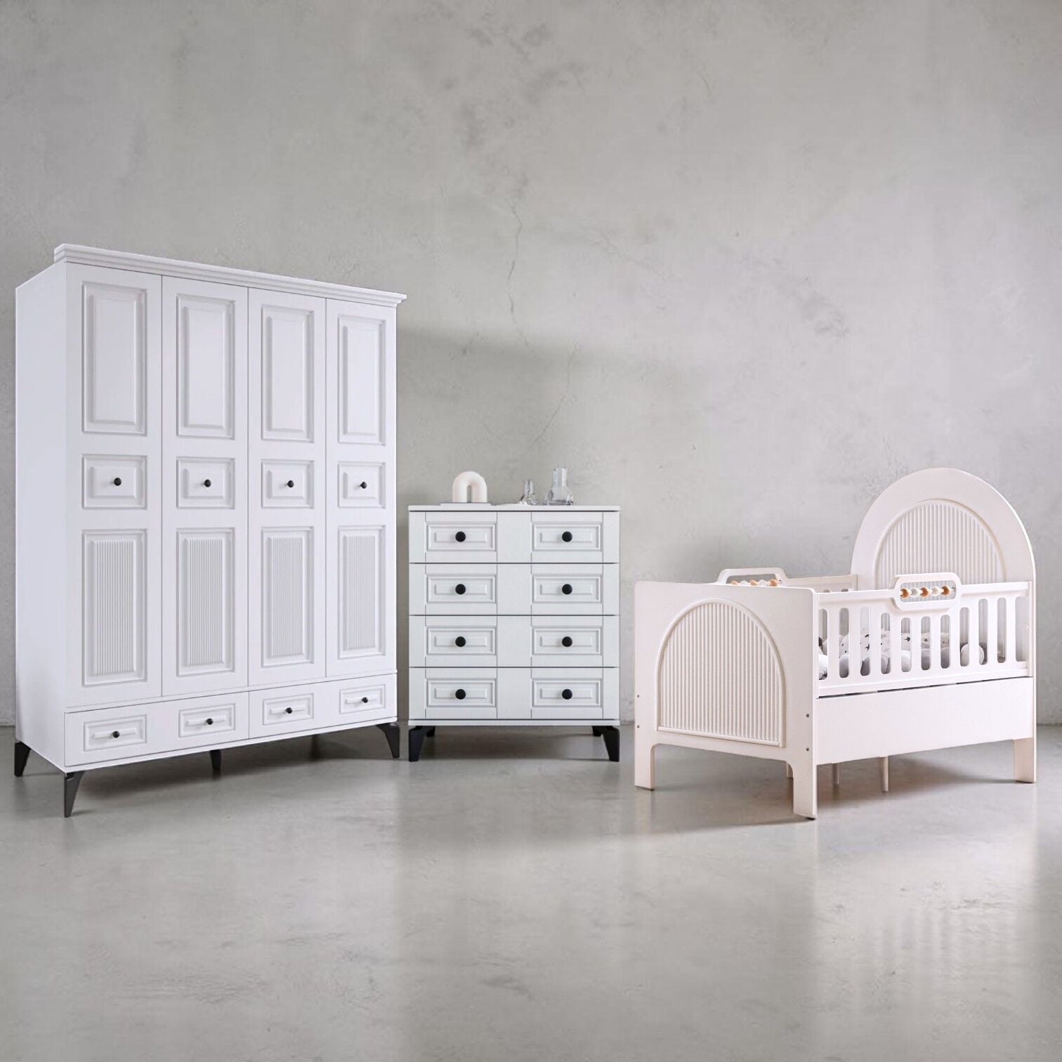 Terra Mega Bebek ve Çocuk Odası / %100 MDF / Büyüyen Karyola