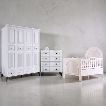 Terra Mega Bebek ve Çocuk Odası / %100 MDF / Büyüyen Karyola
