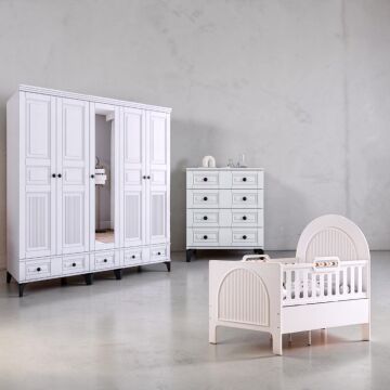 Terra Maxi Bebek ve Çocuk Odası / %100 MDF / Büyüyen Karyola