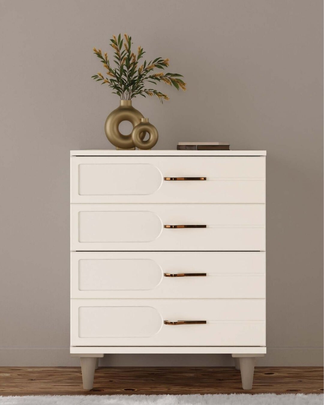 Açelya 4 çekmeceli Şifonyer  / Komple MDF