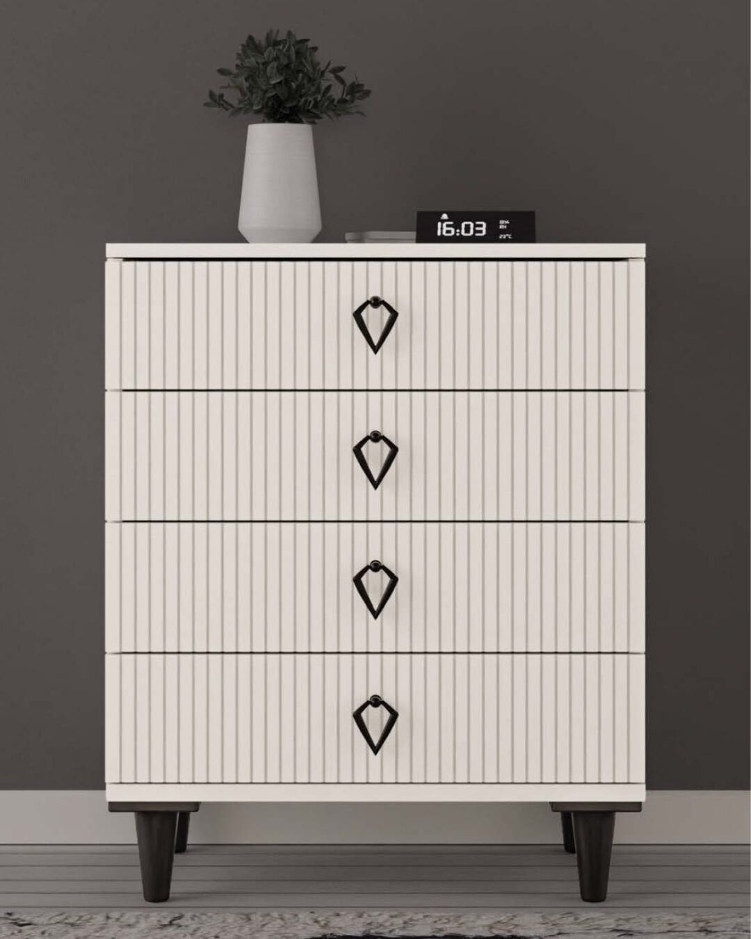 Lale 4 çekmeceli Şifonyer  / Komple MDF