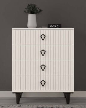 Lale 4 çekmeceli Şifonyer  / Komple MDF