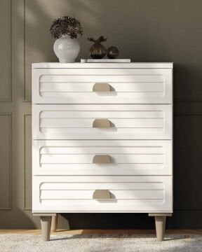 Lavanta 4 çekmeceli Şifonyer  / Komple MDF