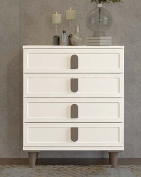 Manolya 4 çekmeceli Şifonyer  / Komple MDF