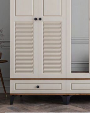 Miracool Panjur Fix 6 Kapılı Dolap / %100 MDF / Çam-Aytaşı