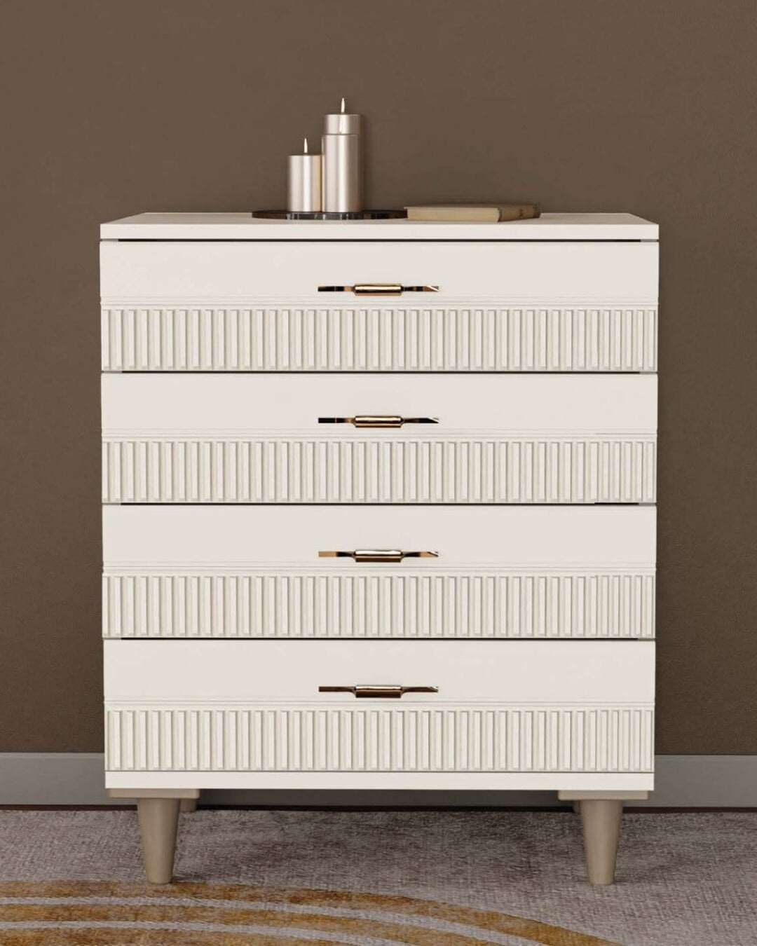 Menekşe 4 çekmeceli Şifonyer  / Komple MDF