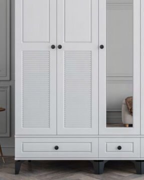 Miracool Panjur Fix 5 Kapılı Dolap / %100 MDF / Beyaz