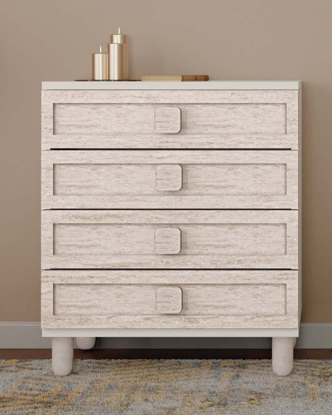 Nilüfer 4 çekmeceli Şifonyer  / Komple MDF