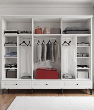 Miracool Panjur Fix 6 Kapılı Dolap / %100 MDF / Beyaz