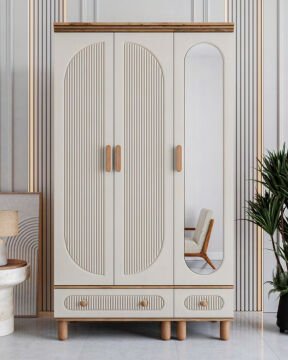 Miracool Milen 3 Kapılı Dolap / %100 MDF / Çam-Aytaşı