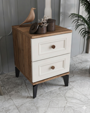 Loren 2 Çekmeceli Komodin / Komple MDF / Aytaşı