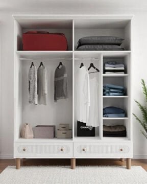 Miracool Milen 4 Kapılı Dolap / %100 MDF / Beyaz