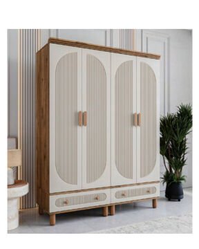Miracool Milen 4 Kapılı Dolap / %100 MDF / Çam-Aytaşı
