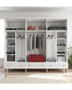 Miracool Milen 6 Kapılı Dolap / %100 MDF / Beyaz