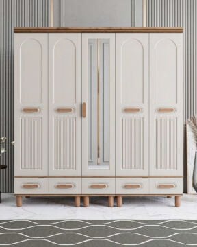 Miracool Otto 5 Kapılı Dolap / %100 MDF / Çam-Aytaşı