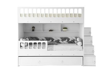 Zümrüt Ranza / 3 Yatak Bölümü / Beyaz / Komple MDF