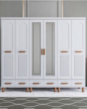 Miracool Otto 6 Kapılı Dolap / %100 MDF / Beyaz