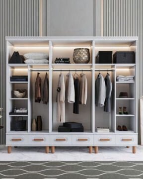 Miracool Otto 6 Kapılı Dolap / %100 MDF / Beyaz