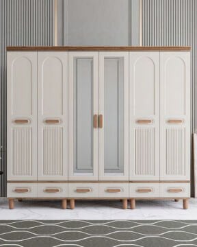 Miracool Otto 6 Kapılı Dolap / %100 MDF / Çam-Aytaşı