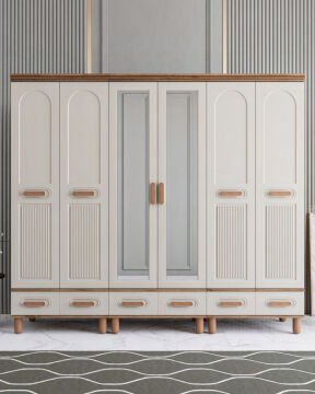 Miracool Otto 6 Kapılı Dolap / %100 MDF / Çam-Aytaşı