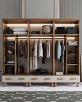 Miracool Otto 6 Kapılı Dolap / %100 MDF / Çam-Aytaşı