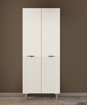Menekşe İkili Kombin / 2 Kapaklı Dolap ve Şifonyer / Tamamı MDF