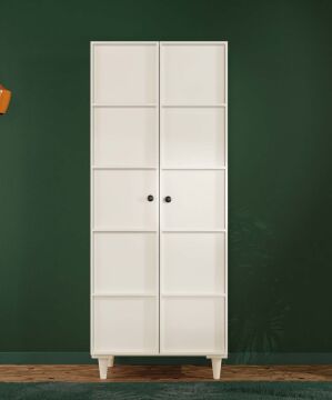 Zambak İkili Kombin / 2 Kapaklı Dolap ve Şifonyer / Tamamı MDF