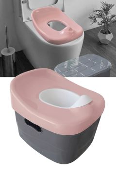 Miracool Pera Mama Sandalyesi & 4ü1 Arada Lazımlık / 2/5 Parça beyaz-pembe