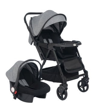 3'lü Set - Joell Trendy Travel Sistem Bebek Arabası & Çanta & Puset Gri
