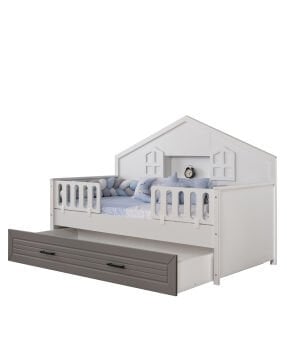 Miracool Ottoman Grey Montessori Bebek ve Çocuk Odası / Yatak ve 7Parça Uyku Seti Dahil / Ücretsiz Kurulum