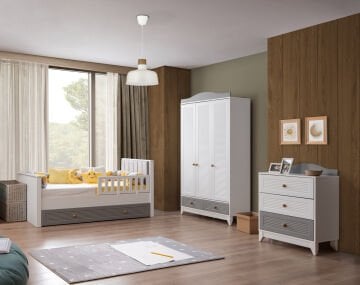 Miracool Tokyo Bebek ve Çocuk Oda Takımı / Yatak ve 7 Parça Uyku Seti Dahil / Ücretsiz Kurulum-Teslimat