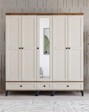 Silva 5 Kapılı Dolap / %100 MDF / Ücretsiz Kurulum / Aytaşı