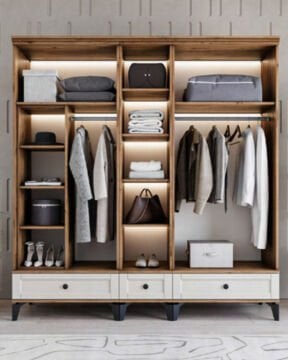 Silva 5 Kapılı Dolap / %100 MDF / Ücretsiz Kurulum / Aytaşı