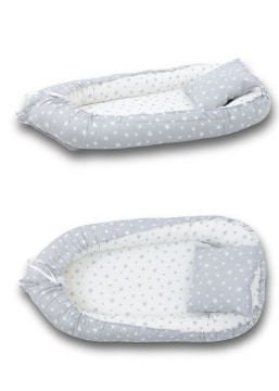 Avantaj Beşik Seti / Star Beşik / Yorgan / Yastık / Çarşaf / Babynest ve Yastık Gri