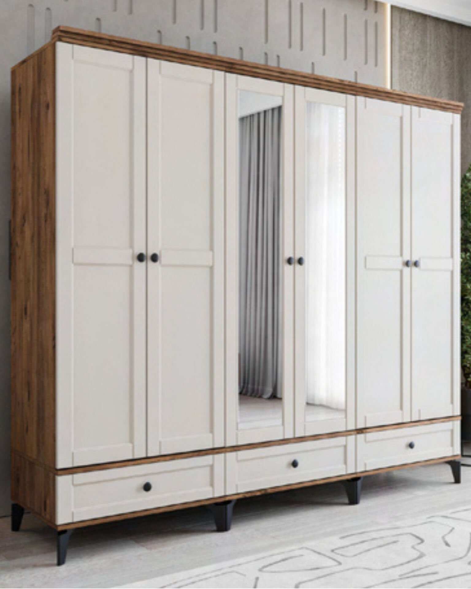 Silva 6 Kapılı Dolap / %100 MDF / Ücretsiz Kurulum / Aytaşı