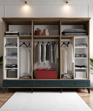 Silva 6 Kapılı Dolap / %100 MDF / Ücretsiz Kurulum / Haki