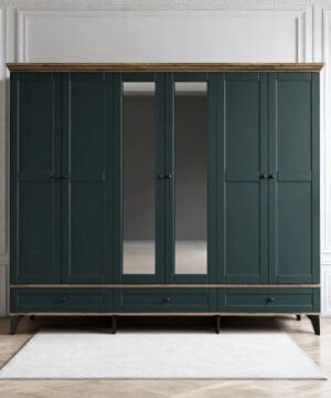 Silva 6 Kapılı Dolap / %100 MDF / Ücretsiz Kurulum / Haki