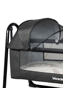 8'li Avantaj Beşik Seti / Beşik / Bambo Yatak / Yorgan / Yastık / Çarşaf / Babynest ve Yastık Siyah